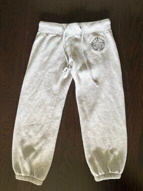 Grey Fleece-Lined Varsity/Capri Pants from Streetwear Society-Authentic Vintage